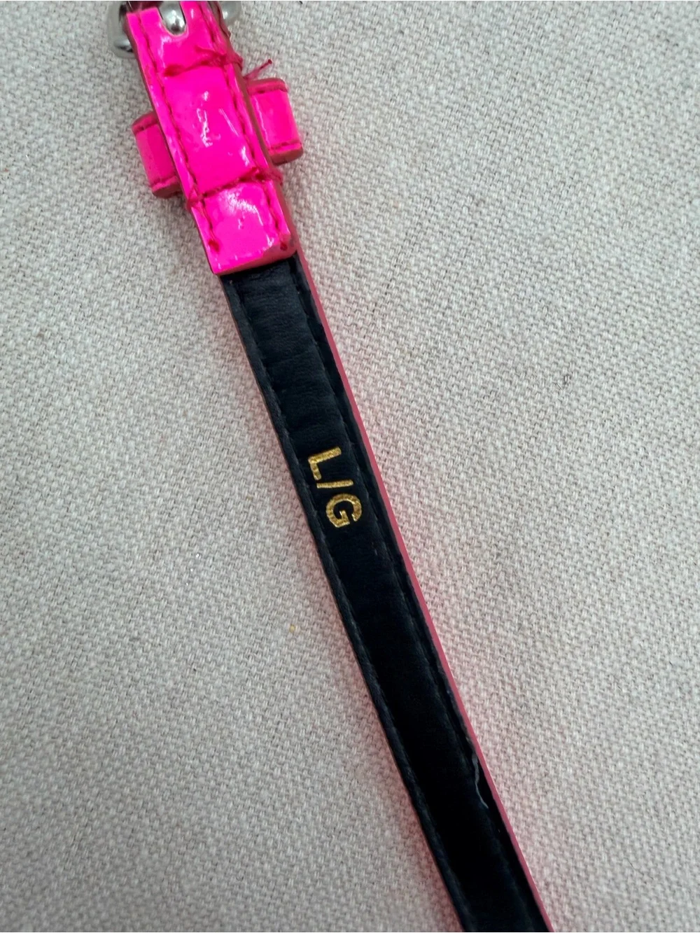 Women's Slim Hot Pink Patent Leather Belt - Classic Narrow Strap
